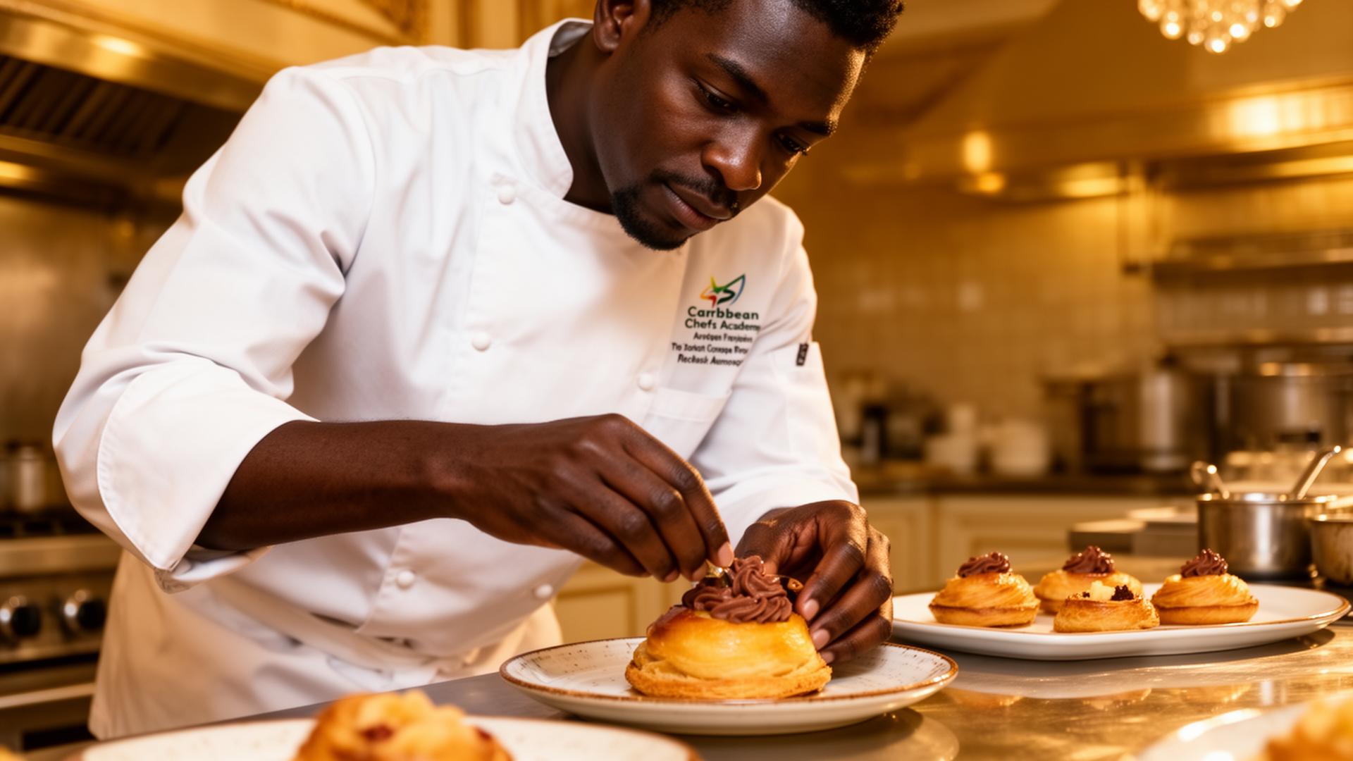 Pâtisserie créole signature plating